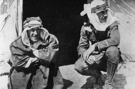 T.E. Lawrence (left) and American publicist Lowell Thomas